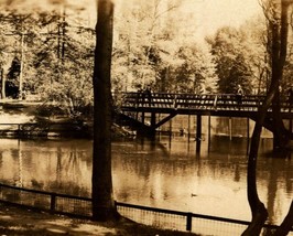 RPPC Paths and Bridge Wright Park Tacoma WA Washington UNP Postcard T14 - £7.32 GBP