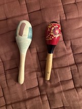 Two Small Kids 6 Inch Wooden Maracas. - £11.02 GBP