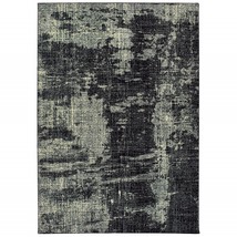 HomeRoots 388410 9 x 12 ft. Black Ivory Machine Woven Abstract Indoor Area Rug - £423.52 GBP