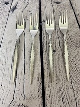 Oneida Community Venetia MCM Salad Forks Stainless Flatware Lot Set Of 4 - $26.73