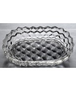 Fostoria American Clear Oval Olive Relish Dish Pressed Pattern Glass Cube - $6.00