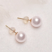 18K Gold Freshwater Pearl Stud Earrings for Women – Pure AU750 Gold Earring - £18.76 GBP