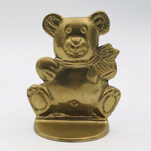 Vintage Teddy Bear Bronze Bookend 5.5&quot; Tall  - £10.96 GBP