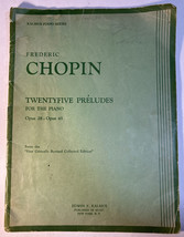 Chopin Twentyfive Préludes for the Piano Kalmus Piano Series - Vintage Song Book - £15.92 GBP