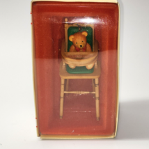 1984 Schmid Gordon Fraser Gallery Bear In A High Chair Ornament In Original Box - £18.60 GBP