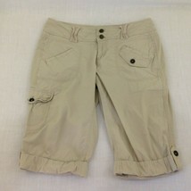 DKNY Jeans Women&#39;s Beige Cargo Style Flat Front Bahama Shorts Size 8 - $10.88