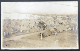 Antique 1911 Velox RPPC Guantanamo Bay Cuba US Navy Break Camp Postcard - £16.92 GBP