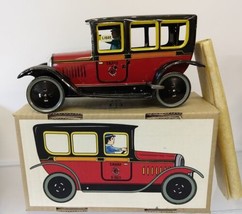 Vintage Tin Lithographed Clockwork Wind-up PAYA Spain I-863 TAXI Car wit... - £179.85 GBP