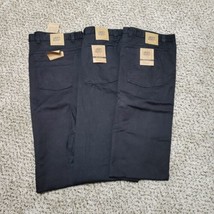 NWT Liberty Blues Relaxed Side Elastic 5 Pocket Black Jeans Men’s 68x38 Lot of 3 - £93.87 GBP