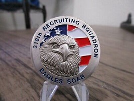 USAF 318th Recruiting Squadron Eagles Soar Challenge Coin #631L - £11.84 GBP