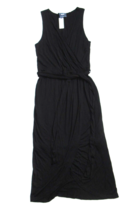 NWT Anthropologie Maeve Mayer Midi in Black Stretch Jersey Faux Wrap Dress M - £48.79 GBP
