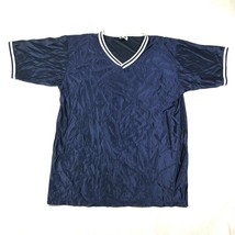 Vintage Don Alleson Athletic Mens L Blue Jersey Shirt V Neck Made in USA NOS DS - £14.70 GBP