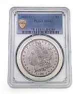 1880-O S$1 Silver Morgan Dollar Graded by PCGS as MS63 - $841.49