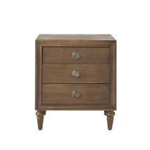 Rustic 3-Drawer Nightstand - Reclaimed Oak Wood - $431.99