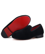 FERUCCI Kids Black Plain Velvet Loafer Wedding Gala Partys Tie Event Spe... - $149.99