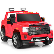 12V 2-Seater Licensed GMC Kids Ride On Truck RC Electric Car with Storage Box-R - £436.26 GBP