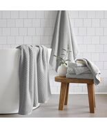 WelHome Towels Set Gray Grey 6-Piece Bath Hand Washcloths Textured Cotton - $62.99