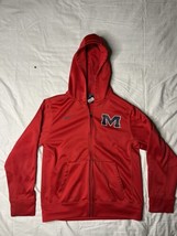 Nike Hoodie Men’s Large Red Ole Miss Rebels Therma Fit Full Zip Jacket - £17.77 GBP