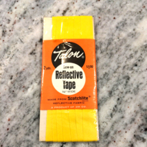Vintage Talon Sew-on 1/2&quot; Wide 3M Scotchlite Reflective Tape 2 Yards Yellow - $5.23