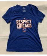 Fanatics Respect Chicago Cubs Tee Women&#39;s Medium Blue Shirt - $35.00