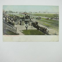 Postcard Latonia Kentucky Race Track Horse Racing Crowd Watches Antique - £7.91 GBP
