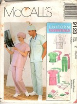 McCalls 9123 Unisex XL to XXL Medical Uniform Essentials Uncut Sewing Pattern - £6.76 GBP