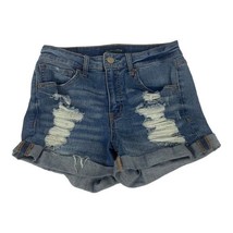 Aeropostale High Waisted Mid Rise Distressed Denim Shorts Size 4 - $15.28