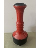 Vintage 1960s Kfar Menacham K.M. Israel Red Ceramic Bud Vase - Made In I... - $646.77 MXN