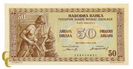 1946 Yugoslavia 50 DINAR (XF) Condición Extra Fine - €37,69 EUR