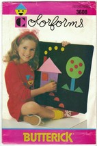 Butterick 3608 Colorforms Felt Game Shapes Crafts Pattern Uncut Vintage 1980s - £18.00 GBP