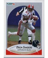 DEION SANDERS 1990 FLEER # 382 - $2.35 CAD