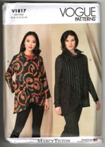 Vogue V1817 Misses 8 to 16 Marcy Tilton Jacket and Vest Sewing Pattern New - £20.79 GBP