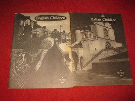 lot of 2 1951 Row-Peterson Film-Story books: Italian &amp; English Children - $6.00