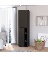 Maya Tall Bar Cabinet, Seven Wine Cubbies, Extendable Shelf, Double Door... - $368.99 CAD