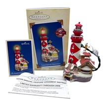 Hallmark Keepsake Christmas Ornament Lighthouse Greetings Lights Up #9 N... - £18.65 GBP