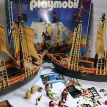 TWO Vintage Playmobil Pirate Ships 3053 - Double the Pirate Fun! Boats - £125.05 GBP