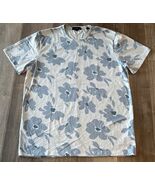 Vince Men's Short Sleeve Tee Floral Print Light Blue 100% Pima Cotton Sz... - $38.98