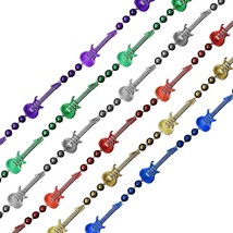Rockstar Guitar-Shaped Beads Assorted Pack of 12 Unique Jewelry Accessories - $538.17 MXN