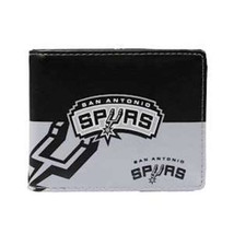 San Antonio Spurs NBA Men&#39;s Printed Logo Leather Bi-Fold Wallet - £12.59 GBP