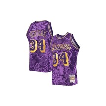 Los Angeles Lakers NBA Mitchell &amp; Ness O&#39;Neal HC Swingman Jersey Purple Size XXL - £126.60 GBP