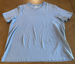 Psycho Bunny Short Sleeve V Neck T Shirt Blue Gray Mens Size 1XL Tall - $443.91 MXN