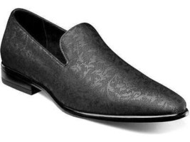Stacy Adams Savino Plain Toe Slip On Dressy Shoes Black 25603-001 - £72.15 GBP