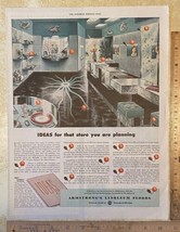 Vintage Print Ad Armstrong&#39;s Linoleum Floors Planning a Store Ideas 13.5... - $13.71