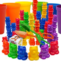 Rainbow Stacking Bears With Matching Sorting Cups 69 Piece Toys_And_Game... - £31.87 GBP