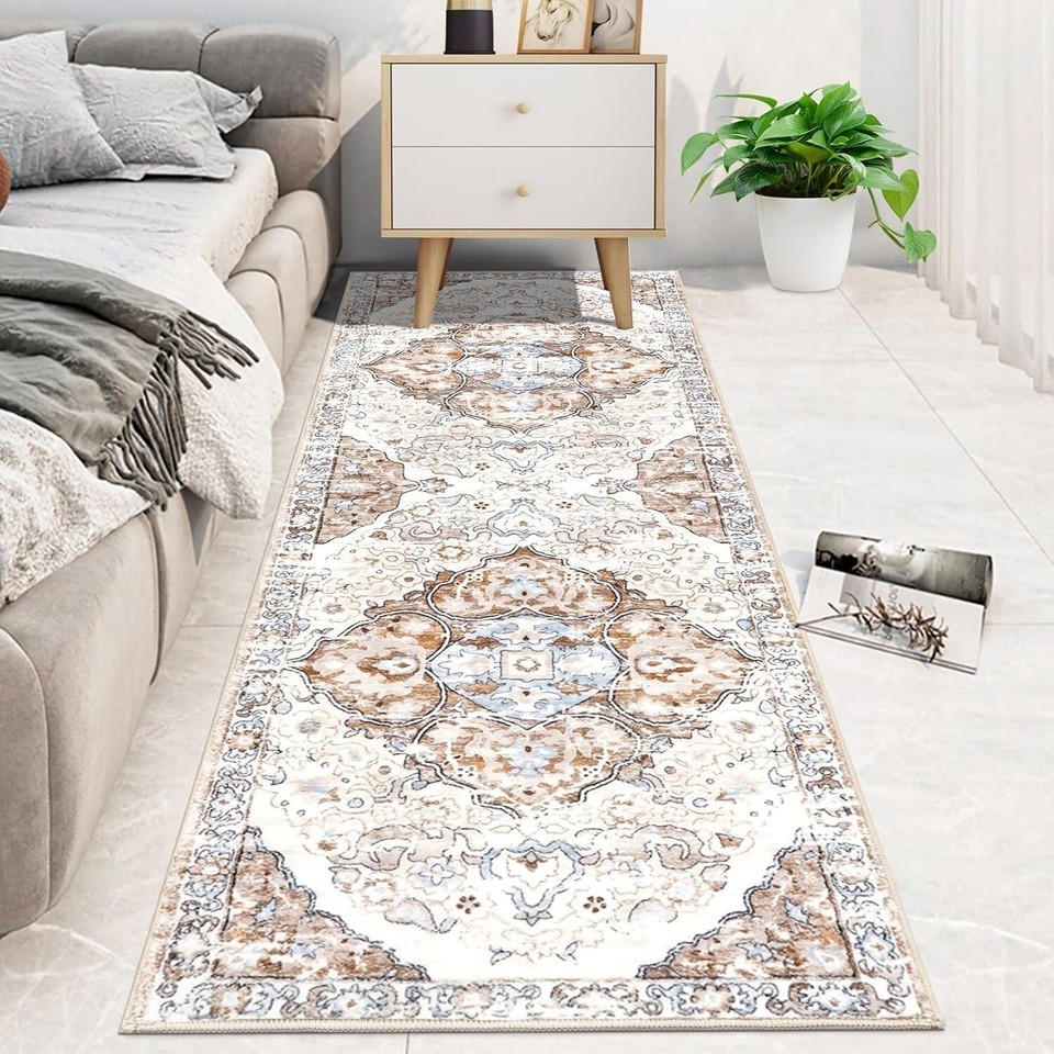 Boho Vintage 2'x6' Washable Runner Rug - Non-Slip, Comfort & Style Combined Item image 9