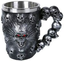 Spirit Skull Ossuary Style Mug Tankard 13oz Beverage Beer Stein Gothic D... - $26.99