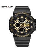 Men Watches Dual Display Sports Waterproof Digital Watch Quartz Wristwatch - £28.43 GBP
