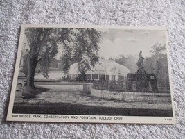 Toledo Ohio Walbridge Park Conservatory Fountain Postcard  1930-44 Unpos... - $15.83