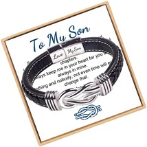 To My Son/Grandson Bracelet, Forever Linked Together Braided - £48.93 GBP