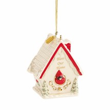 Lenox 2016 Bless Our Home Birdhouse Ornament Christmas Cardinal Hang Tag... - £10.97 GBP